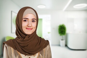 Wall Mural - Young Muslim woman wearing Hijab