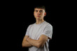 © Ben Gingell - A portrait of a teenage male black background