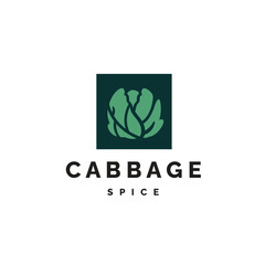 minimalistic fresh cabbage logo vector icon illustration