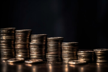 Wall Mural - stack of coins