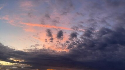 Wall Mural - Empty sky during sunset with storm clouds