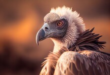 Himalayan Vulture Or Gyps Himalayensis Or Himalayan Griffon Vulture During Winter Migration At Jorbeer Conservation Reserve Bikaner Rajasthan India Asia. Generative AI