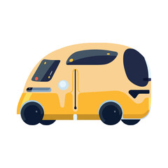 Poster - Yellow autonomous vehicle car