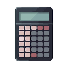 Sticker - A modern calculator icon, isolated on white background