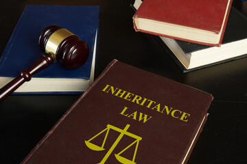 inheritance law about inheritance tax is shown using the text on the book