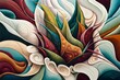 Gemälde von abstrakten Blumen