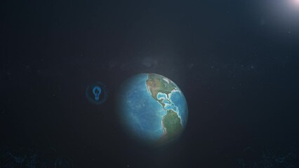 Wall Mural - rotating earth africa europe green energy concept 3d