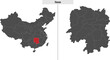 map of Hunan province of China