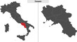 map of Campania province of Italy