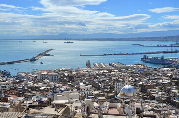 landscape of the port capital of algeria - algiers