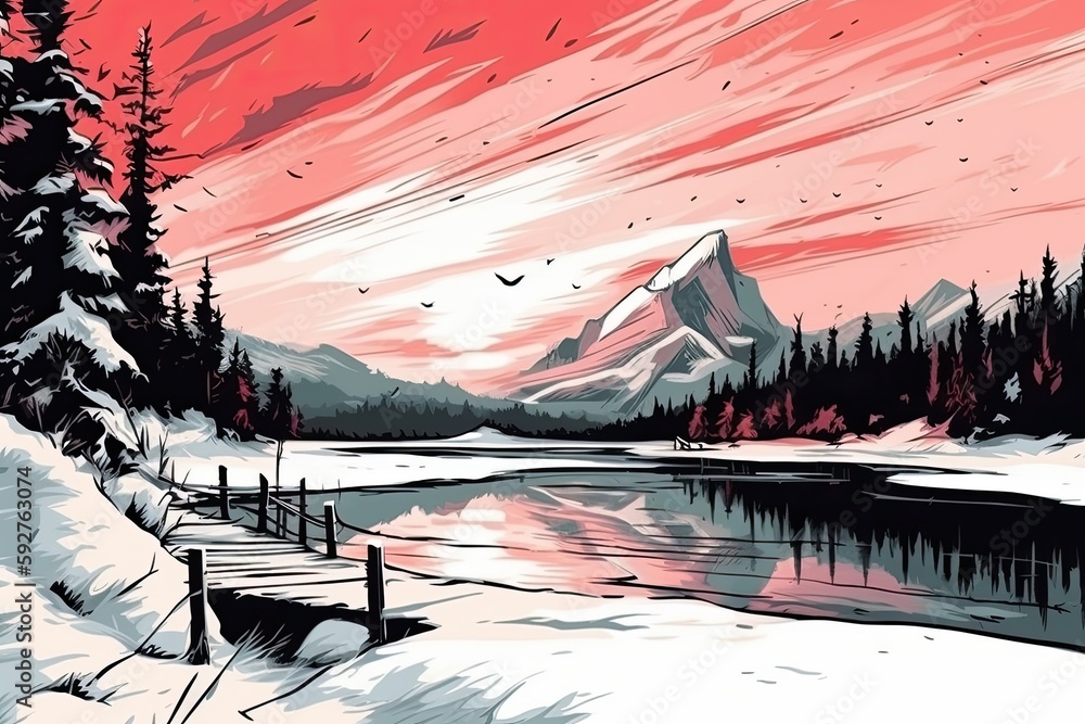 Vermillion Lake reflects Mt. Rundle in Banff National Park, Alberta ...