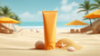 beach sunscreeen ad template