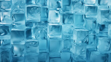 Blue Ice Cube Wall Background