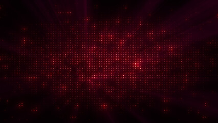 Wall Mural - flashing particles pattern with beams, rays.
