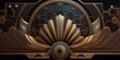 © Fox Ave Designs - Abstract art deco. Great Gatsby 1920s geometric architecture background. Retro vintage black, gold, and silver roaring 20s texture.