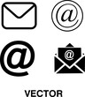 © Sejal - email icon set vector illustration on white background..eps