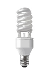 Wall Mural - Efficient lightbulb on white background