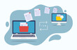 © Diki - Transfer file of data between laptop and computer, Files transferred Encrypted Form, Backup of in formation on pc system, Exchange of files on folder on computer system