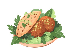 Sticker - Fresh gourmet meatballs and bread