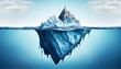 iceberg in polar regions - hidden danger concept