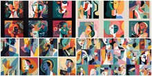 Stunning Abstract Art Posters For An Upcoming Art Show Add Color And Creativity To Your Space With Posters. The Perfect Addition To Any Music Or Art Lover's Collection.