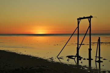 Sunset over water