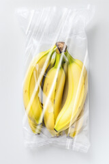 Canvas Print - Banana in Plastic Bag. Ai generative