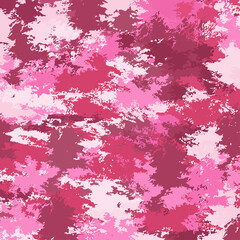 Wall Mural - Camouflage pink  military background. Camouflage background -  illustration. Abstract pattern