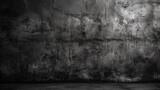 Fototapeta Młodzieżowe - Texture of old black concrete wall for background. Generative AI