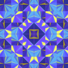Fototapete - Geometric background with trendy stepped gradient. 3d rendering digital illustration