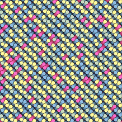 Fototapete - Pattern of multi colored cylinders. Modern background. 3d rendering digital illustration