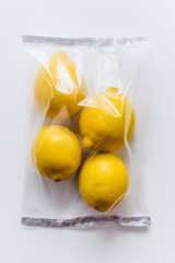 Wall Mural - Lemon in Plastic Bag. Ai generative