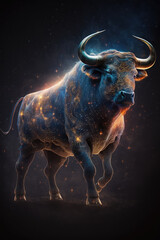 Wall Mural - tauros astrological sign in space generative ai