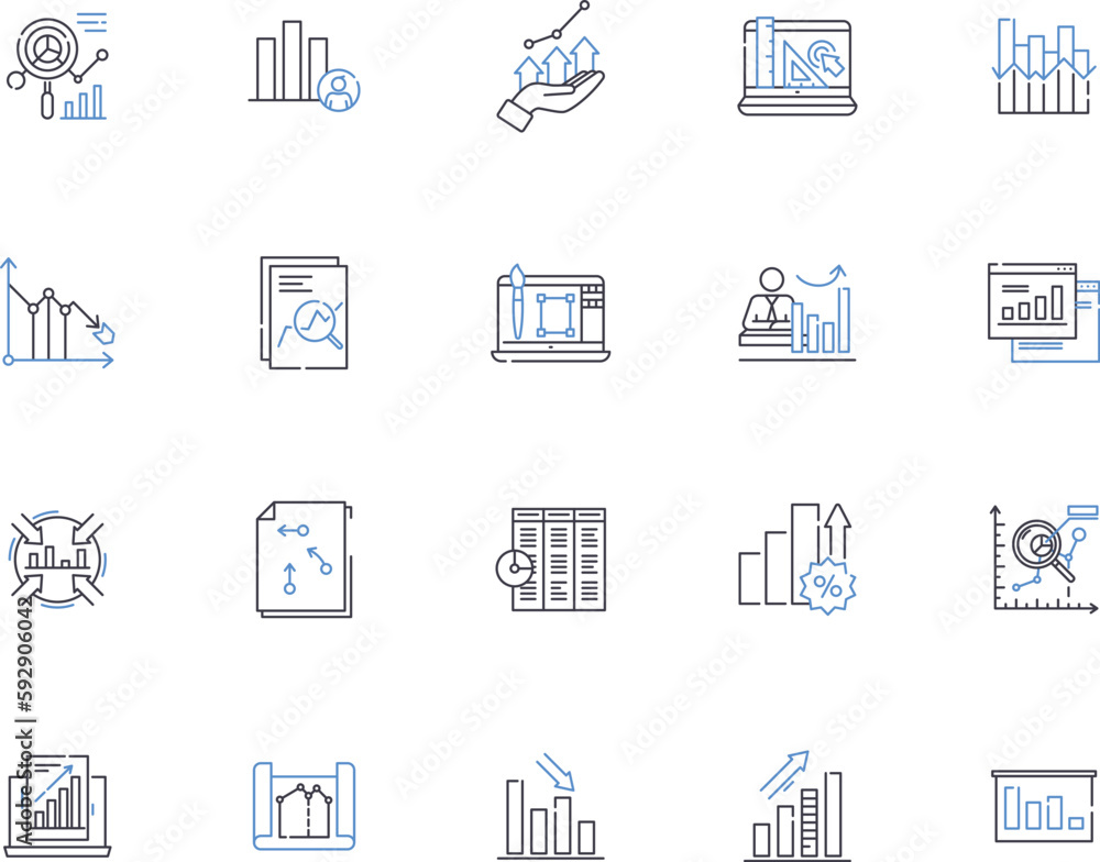 Outline Graph Labels Charts and diagrams outline icons collection. Charts, Diagrams, Graphs ...