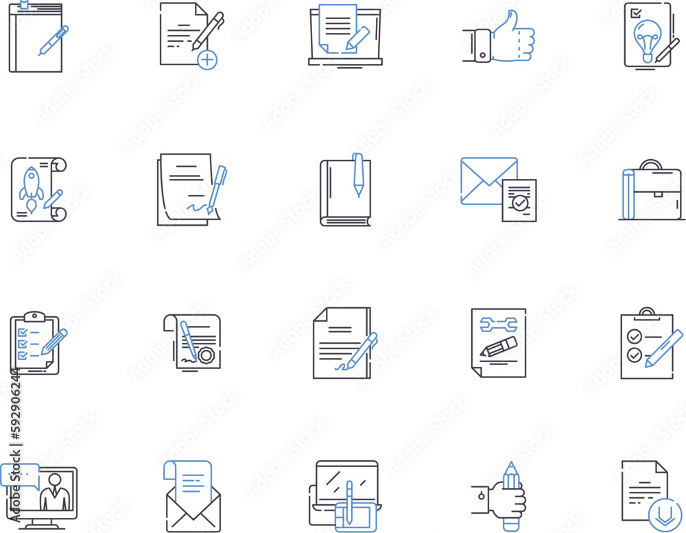 Editing outline icons collection. Edit, Editing, Modify, Enhance ...