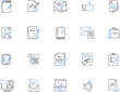 © michael broon - Editing outline icons collection. Edit, Editing, Modify, Enhance, Improve, Revise, Reorganize vector and illustration concept set. Crop, Process, Reshape linear signs