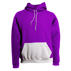 A realistic Stylish Hoodie Mockup In Purple Vanity Color to help you provide a luxurious design..