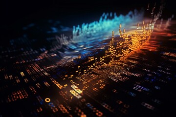 Digital code number abstract background and programming languages. Generative AI