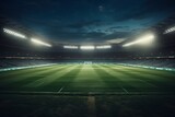 Fototapeta Londyn - Photo realistic stadium background from generative ai