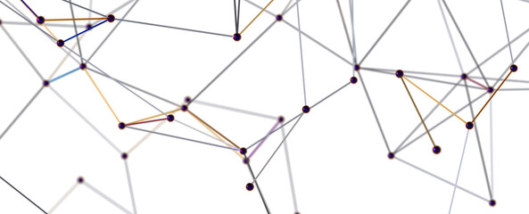 Abstract digital background of points and lines. Glowing plexus. Big data. Network or connection.