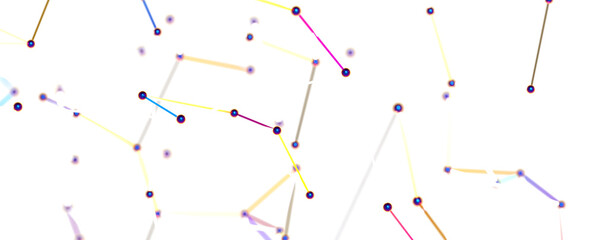 The structure of the network connection of points and lines. Data technology.
