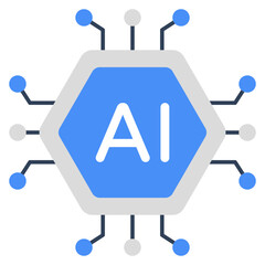 Wall Mural - Creative design icon of artificial intelligence 