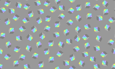 Leinwandbilder - Abstract seamless geometric pattern. Horizontal vector image.