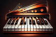 piano musique clavier symbole graphique affiche. Generative Ai