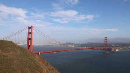 Sticker - Panoramic view of Golden Gate Bridge in San Francisco, California, USA
