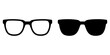ofvs355 OutlineFilledVectorSign ofvs - glasses vector icon . eyeglass sign . sunglasses symbol . isolated transparent . black outline and filled version . AI 10 / EPS 10 / PNG . g11695