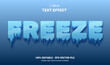 freeze 3d text effect with blue ice theme