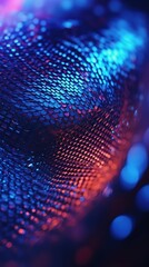 Wall Mural - abstract background with blue and purple bokeh defocused lights. generative ai
