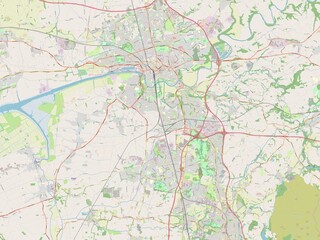  South Ribble, England - Great Britain. OSM. No legend