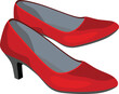 Red Woman Shoes Fashion Vector